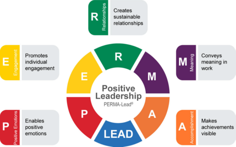 Positive Leadership PERMA Lead Modell Grafik